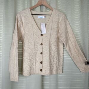 Vintage National NWT Textured Cardigan Sweater